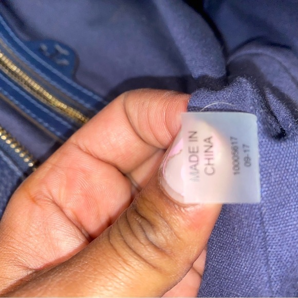 Tory Burch Block T Pebbled Hobo Bag Royal Navy - Picture 4 of 8